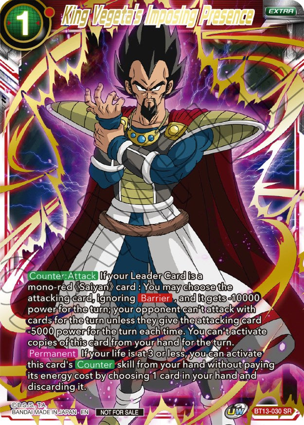 King Vegeta's Imposing Presence (Top 4) (BT13-030) [Tournament Promotion Cards]