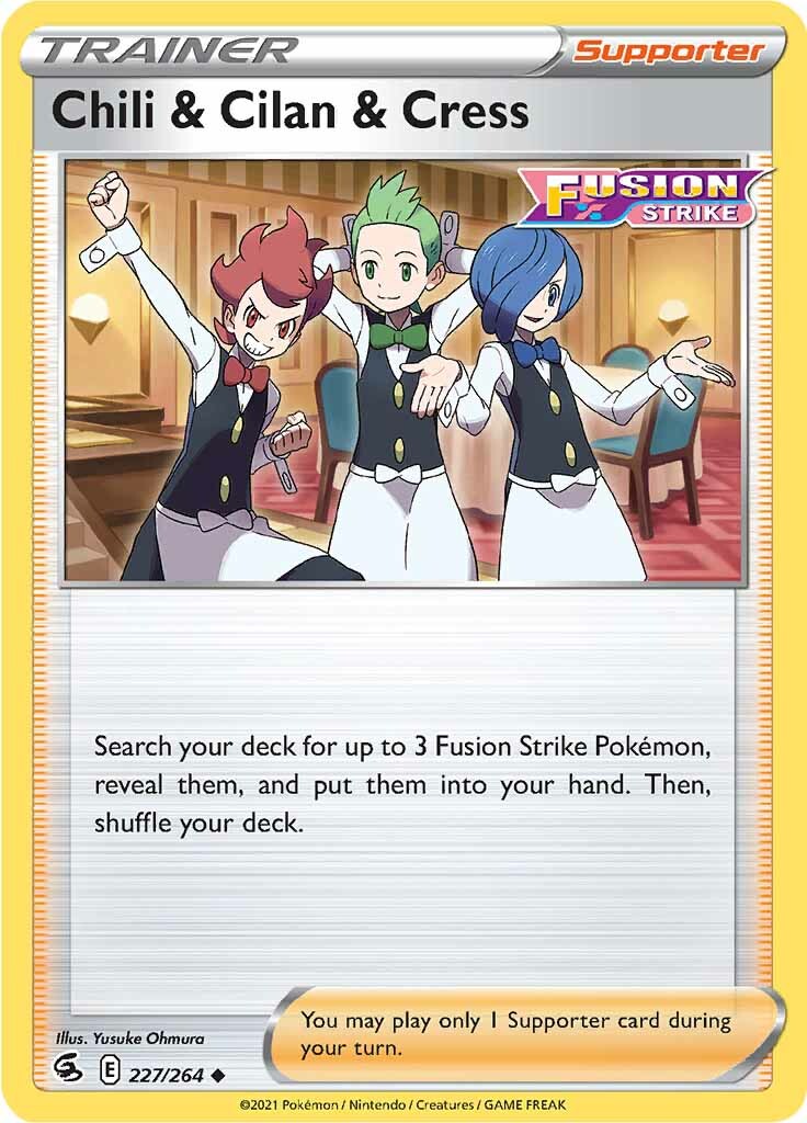 Chili & Cilan & Cress (227/264) [Sword & Shield: Fusion Strike]