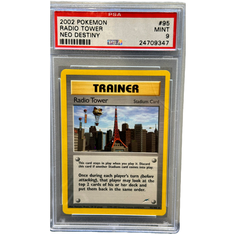 2002 Pokemon Radio Tower PSA 9