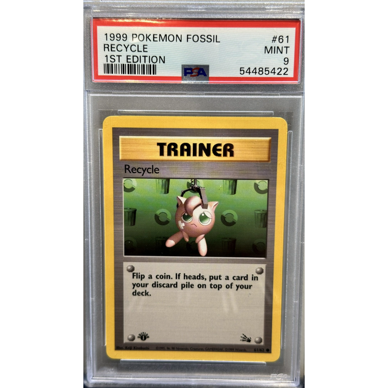 1999 Pokemon Recycle Trainer PSA 9