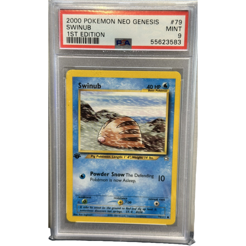 2000 Pokemon Swinub 1st Edition PSA 9