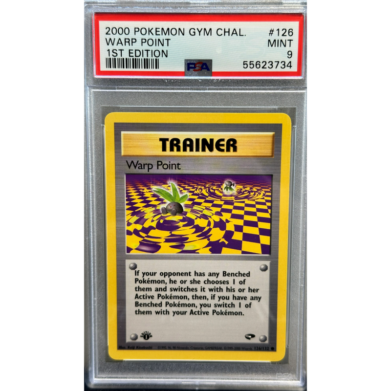 2000 Pokemon Warp Point 1st Edition PSA 9