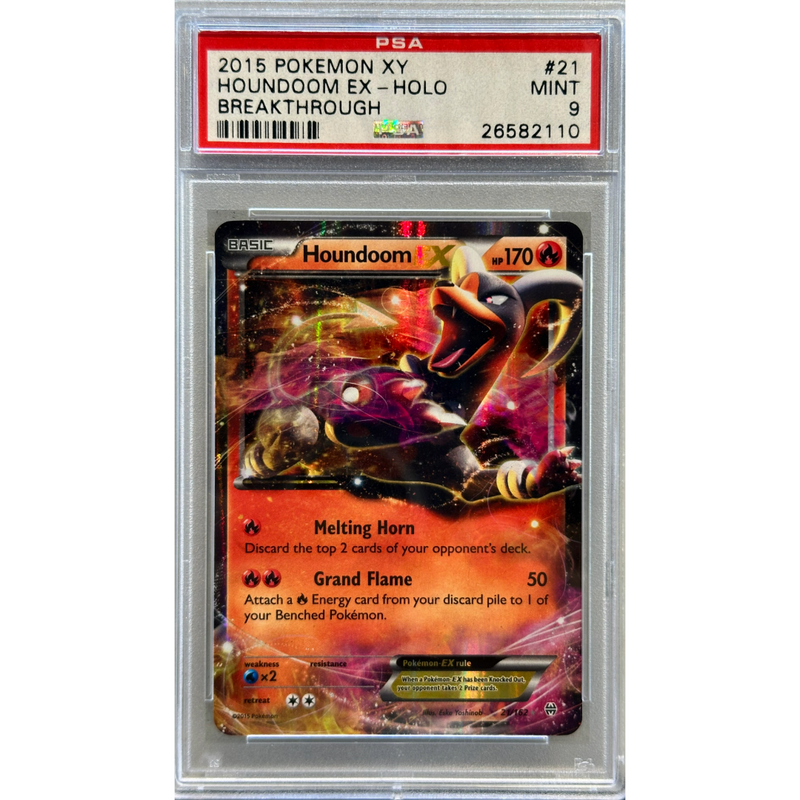 2015 Pokemon Houndoom Ex Holo PSA 9