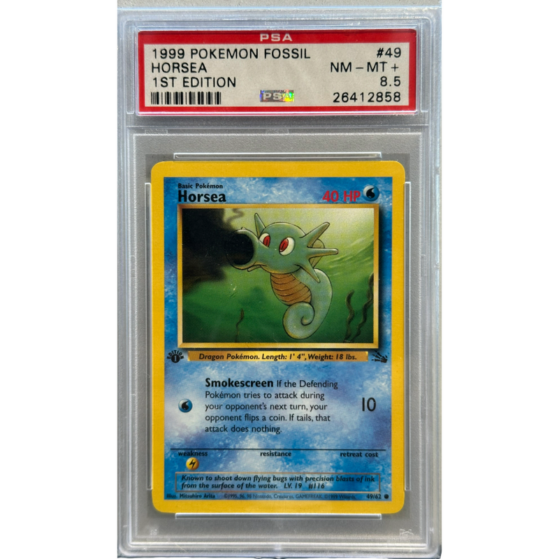 1999 Pokemon Horsea 1st Edition PSA 8.5