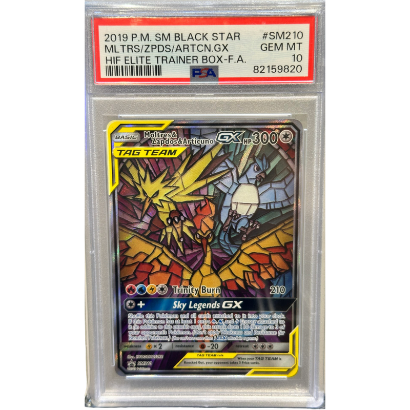 2009 Pokemon Moltres & Zapdos & Articuno GX PSA 10