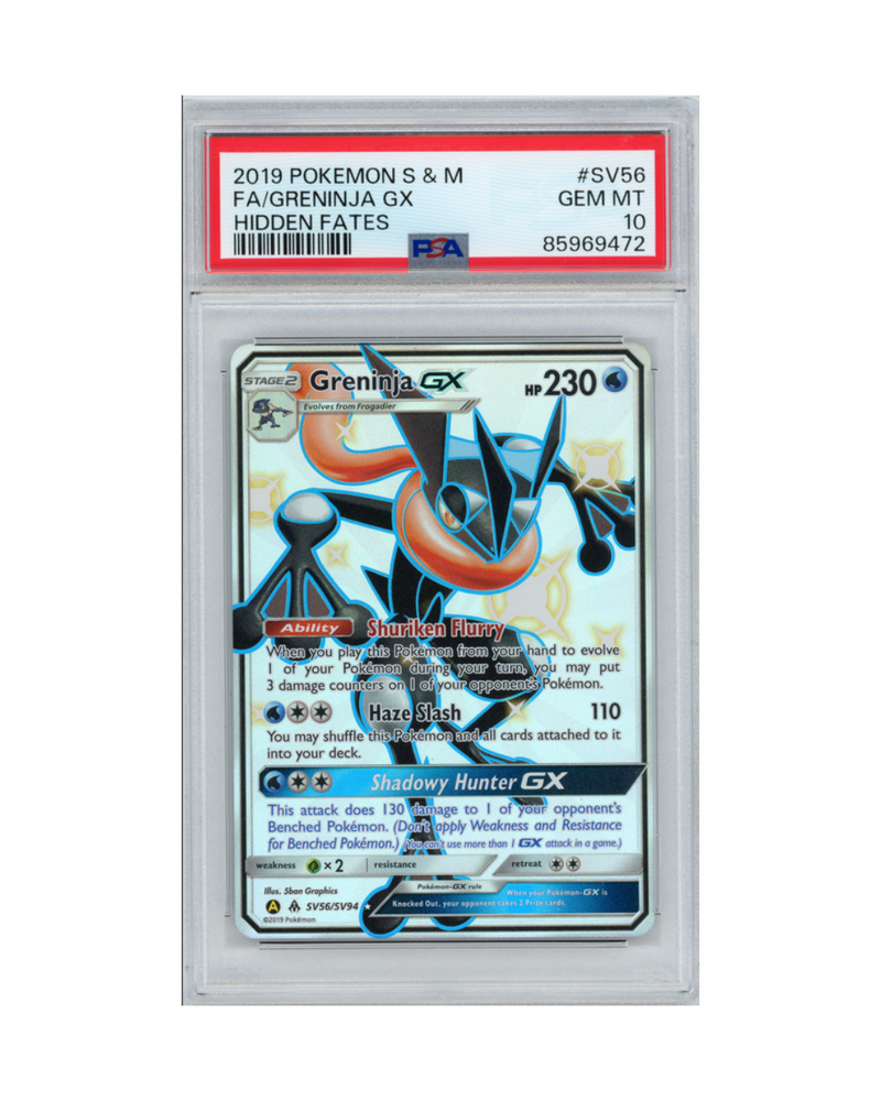 2019 Pokémon FA Shiny Greninja GX PSA 10