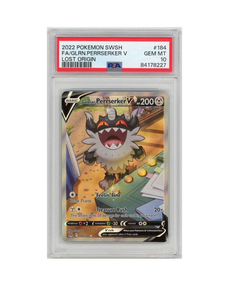 2022 Pokemon SWSH Galarian Perrserker V PSA 10