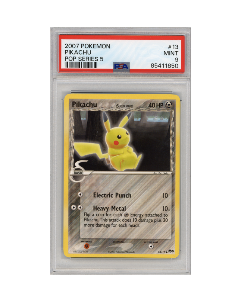 2007 Pokémon Pikachu PSA 9 POP