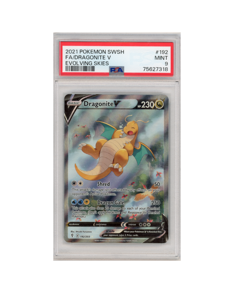 2021 Pokémon Dragonite V Alt art PSA 9