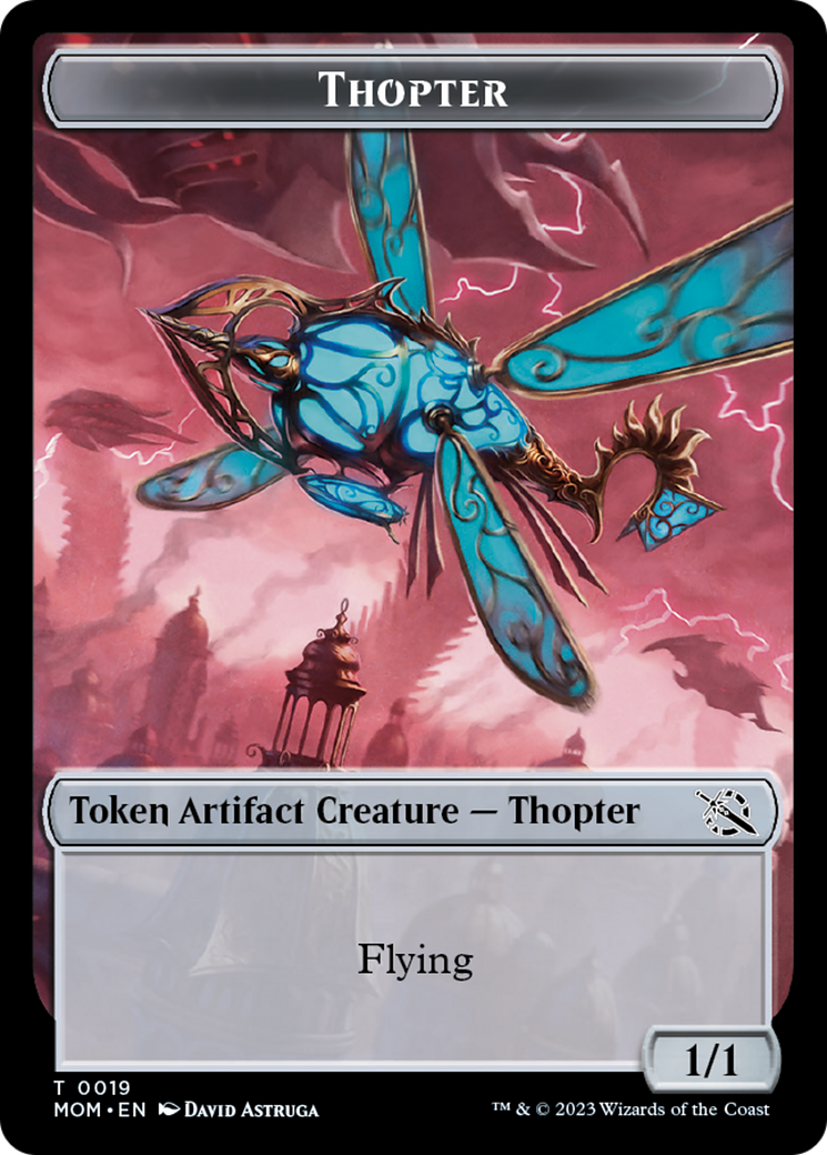 First Mate Ragavan // Thopter Double-Sided Token [March of the Machine Tokens]