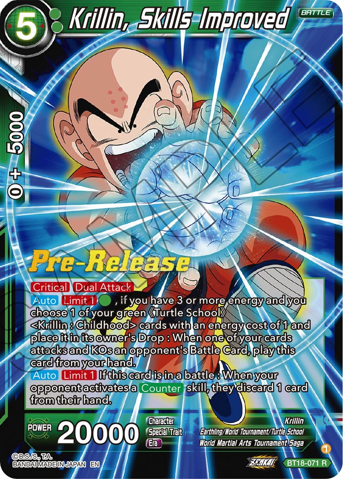 Krillin, Skills Improved (BT18-071) [Dawn of the Z-Legends Prerelease Promos]