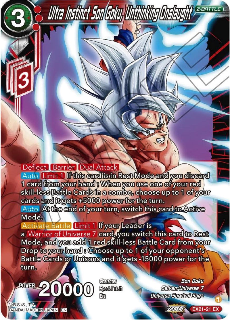 Ultra Instinct Son Goku, Unthinking Onslaught (EX21-21) [5th Anniversary Set]