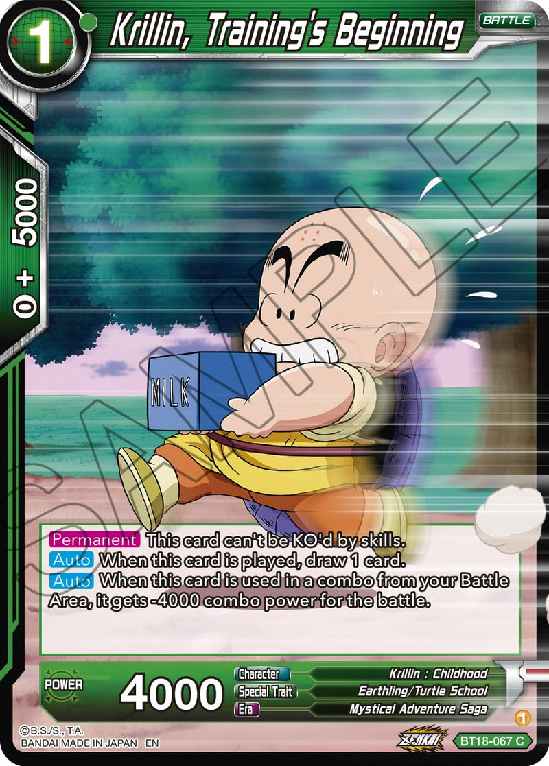 Krillin, Training's Beginning (BT18-067) [Dawn of the Z-Legends]